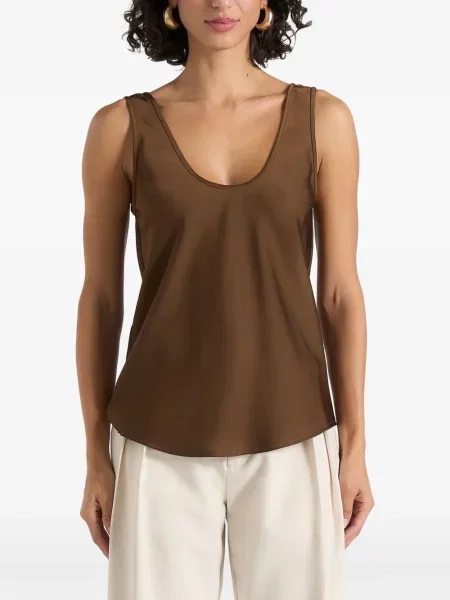 Top Manière De Voir din satin maro