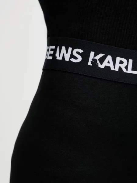 Легінси Karl Lagerfeld Jeans однотонні чорний