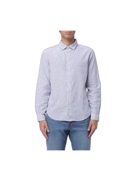 Koszula Woolrich w paski casual z paskiem niebieska