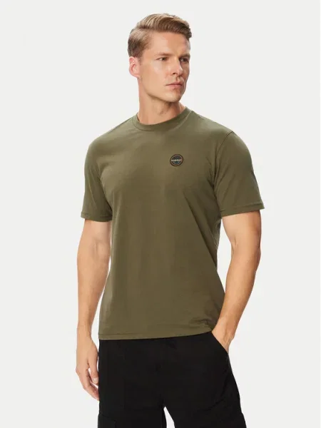 Napapijri Póló S-Badge Khaki