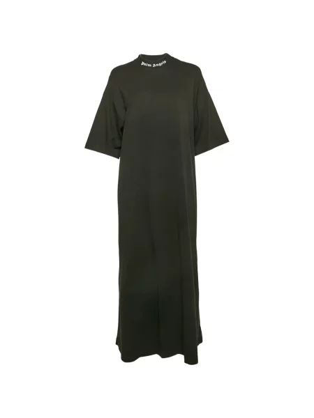 Sukienka midi Palm Angels z nadrukiem do kolan garniturowa czarna