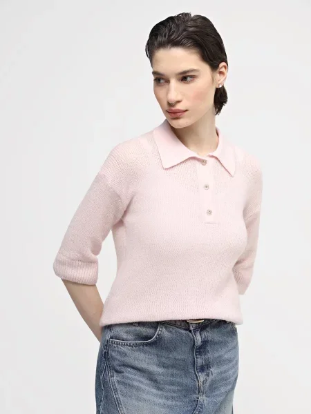 Sewel Поло Пудра Вовна/акрил