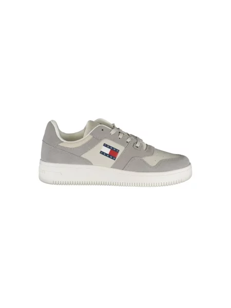 Sneakersy Tommy Jeans z logo skórzane białe