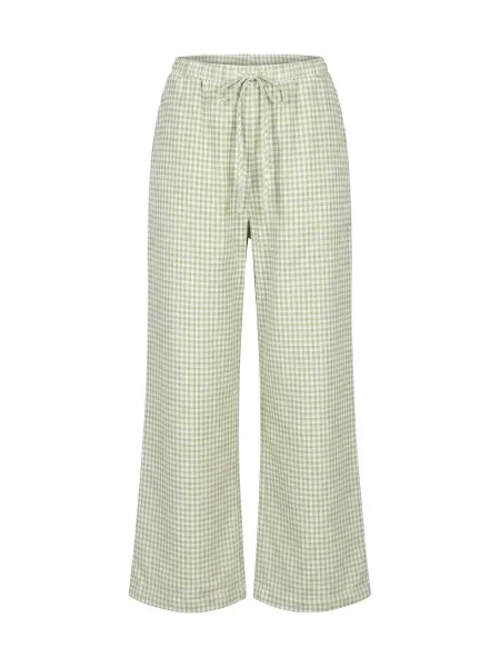 Studioselect Pantaloni Isabella verde deschis alb