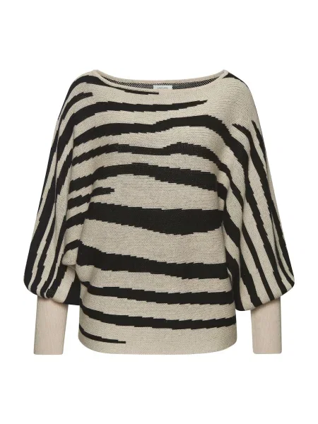 LASCANA Pulover ecru negru