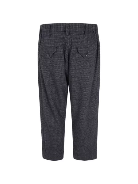 Pantaloni Ziggy Chen în carouri conici gri
