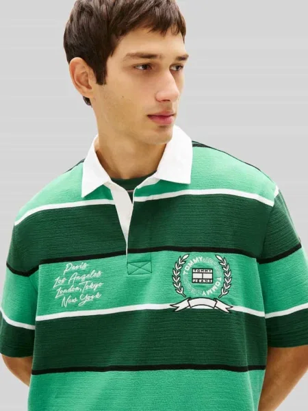 Koszulka polo z czystej bawełny o kroju regular fit Tommy Jeans zielona