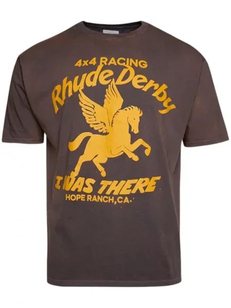Tricou Rhude cu imagine gri