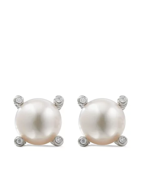 Cercei David Yurman cu perle argintiu