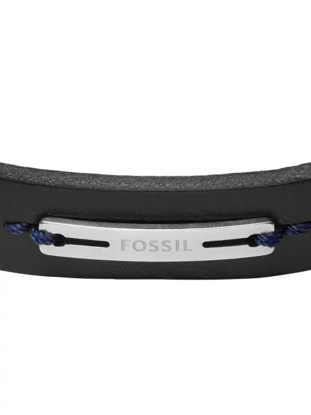 Brăţară Fossil din piele cu strasuri negru