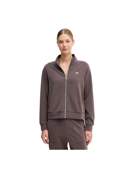 Bluza rozpinana Emporio Armani Ea7 brązowa