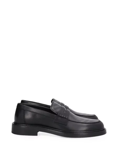 Pantofi loafer Burberry din piele în carouri negru