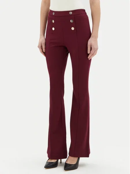 Motivi Kalhoty z materiálu Bordó Flare Fit