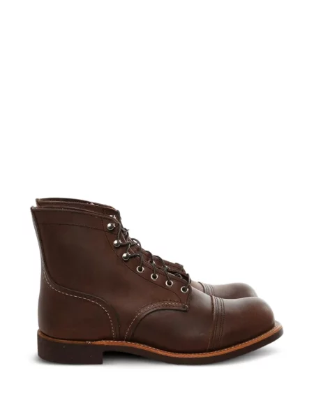 Botine Red Wing Shoes cu șireturi din dantelă roșu