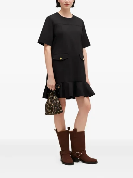 Rochie Ganni cu volane de costum negru