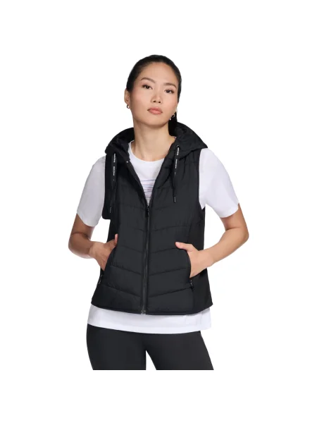 Vestă Skechers cu glugă negru