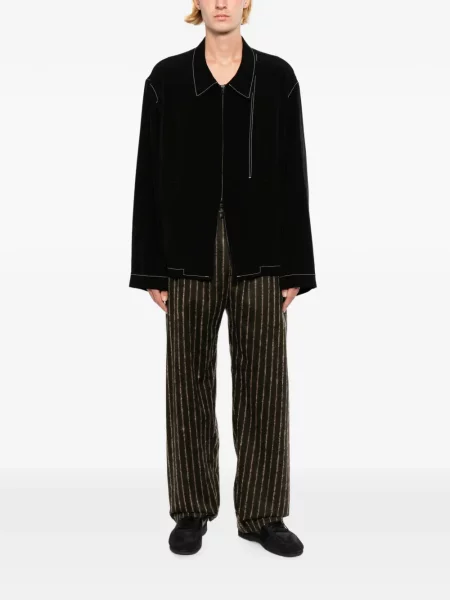 Geacă Yohji Yamamoto din crep negru