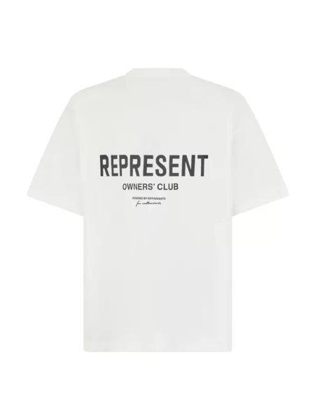 Represent t-shirt Represent Owners Club beżowy z nadrukiem biała