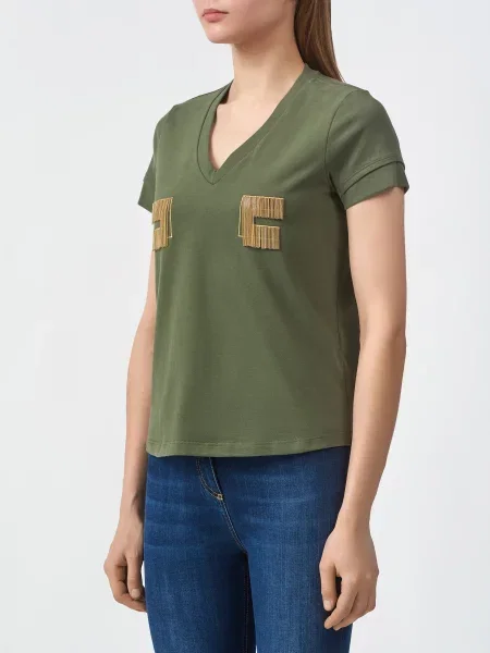 Футболка Elisabetta Franchi хаки