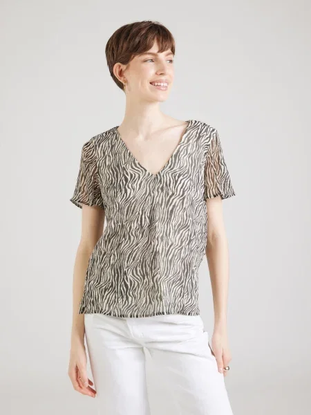 VERO MODA Bluză VMSMILLA negru alb