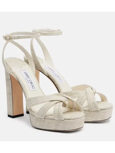 Sandale Jimmy Choo cu platformă bej