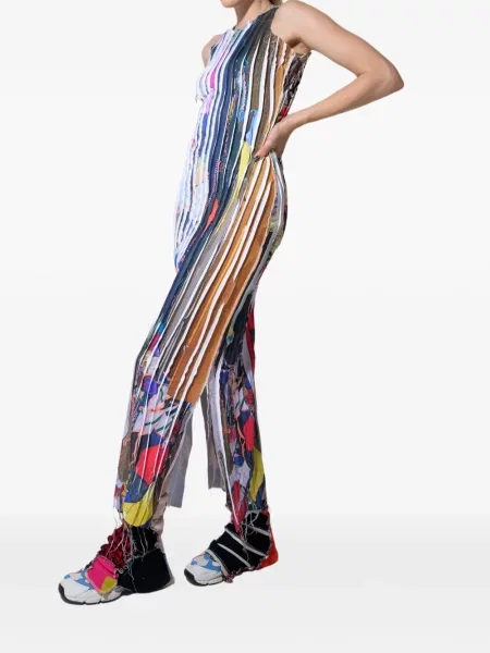 Rochie maxi Borbala cu imagine de costum albastru