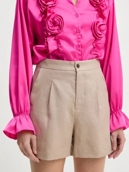 Lanene kratke hlače Answear Lab bež