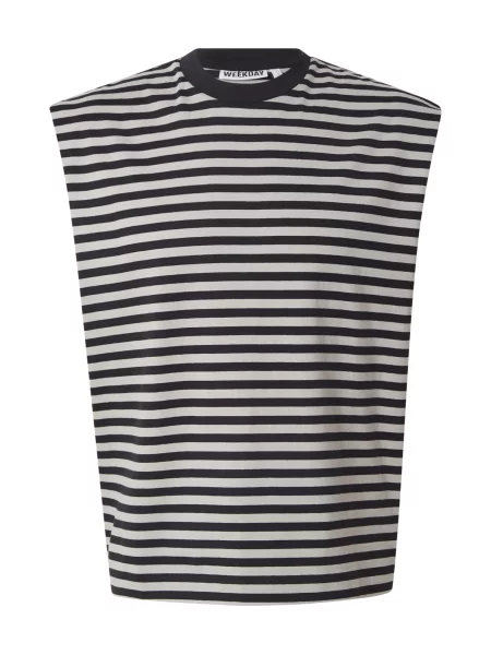 WEEKDAY Tricou negru alb