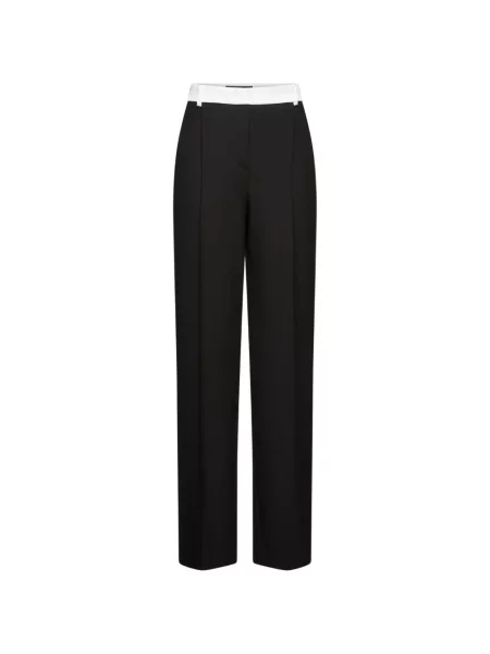 Pantaloni Karl Lagerfeld din satin negru