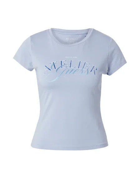 GUESS Tricou ATELIER R5 albastru