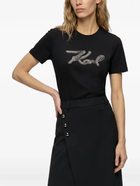 Stras tricou Karl Lagerfeld negru