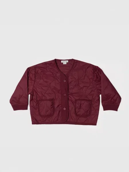 Maru + Bo Átmeneti dzseki LIGHT PADDED KIMONO JACKET WITH STITCHING sötétvörös