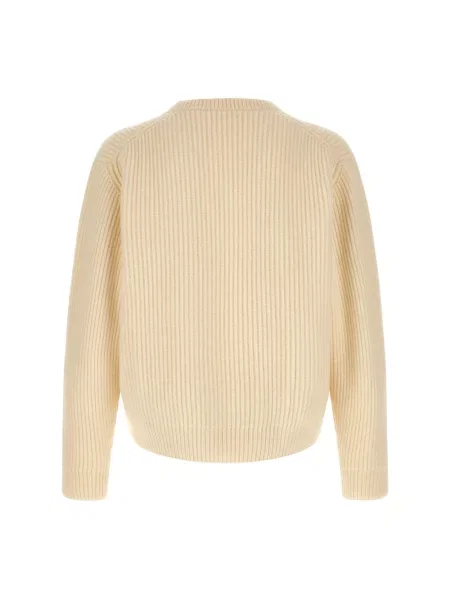 Dzianinowy sweter Jil Sander beżowy