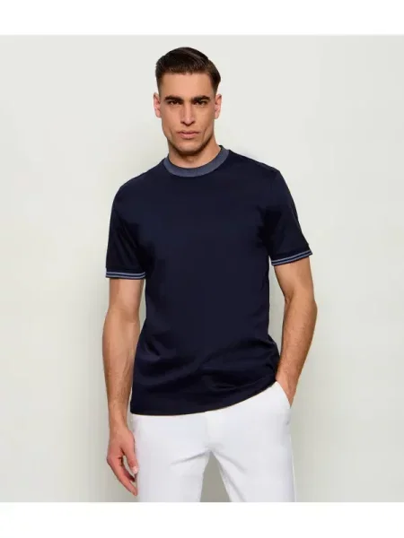 BOSS BLACK Tricou H-Tessler | mercerizat negru