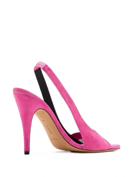 Sandale Jude din piele de căprioară slingback roz