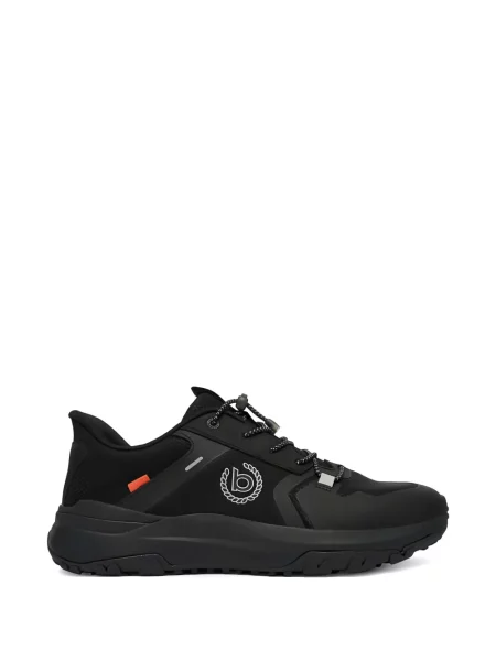 Sneakerși Bugatti cu șireturi plasă negru