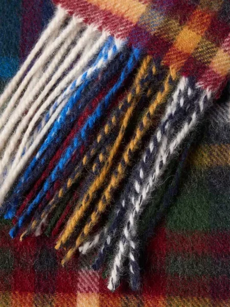 Szal z detalem z logo Ascot błękitna