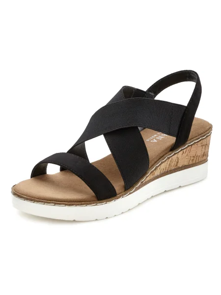 LASCANA Sandali črna