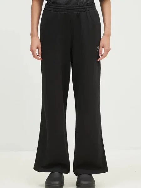 Παντελόνι φόρμας adidas Originals Femme Galore Wideleg Fleece Pants μαύρο