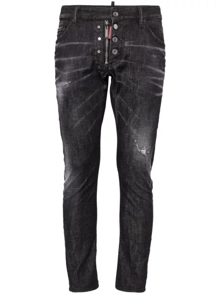 Blugi Dsquared2 zdrențuiți negru