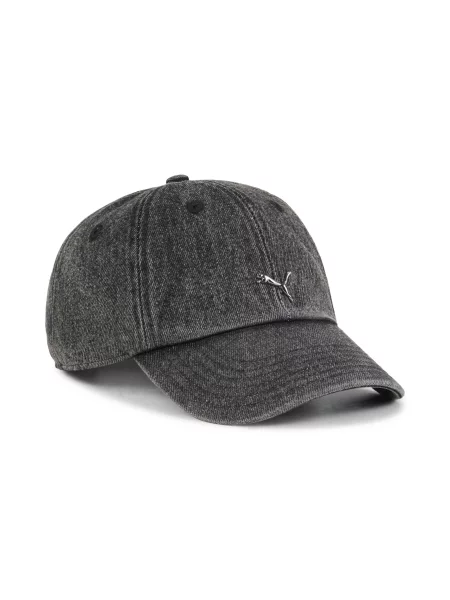 PUMA Wardrobe Ess Metal Dad Cap Кепка Унісекс Комбінований верх чорний