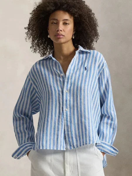 Polo Ralph Lauren cămașă de in albastru