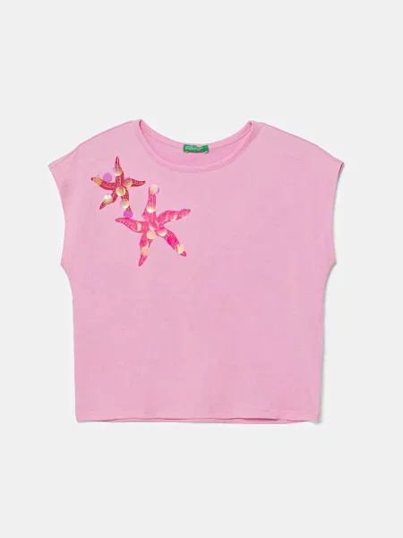 United Colors of Benetton tričko růžové
