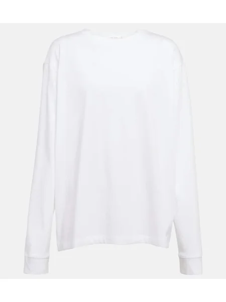 Dlouhý top The Row s dlouhými rukávy bílý