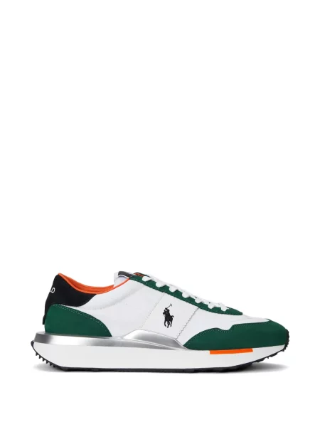 Matlasat sneakerși Polo Ralph Lauren cu autograf de catifea cord albastru