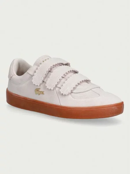 Lacoste BASESHOT STRAP sneakers pentru femei din piele întoarsă bej