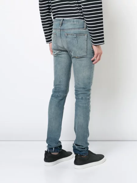 Дънки skinny fit Unravel Project с протрити краища синьо