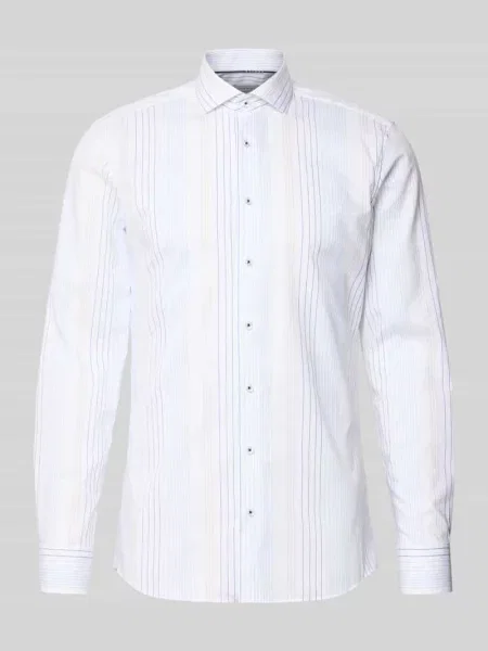 Koszula o kroju slim fit biznes z bawełny z kołnierzykiem typu cutaway Eterna