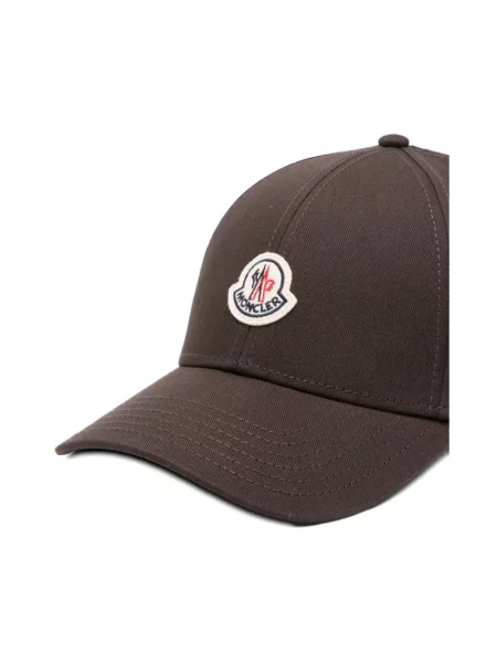 Czapka z daszkiem Moncler brązowa