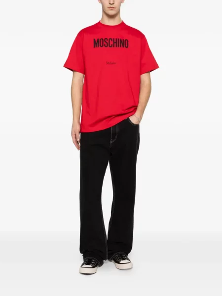 Тениска Moschino с принт червено